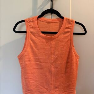 Women's Lululemon Orange Sleeveless Performance Tank Top